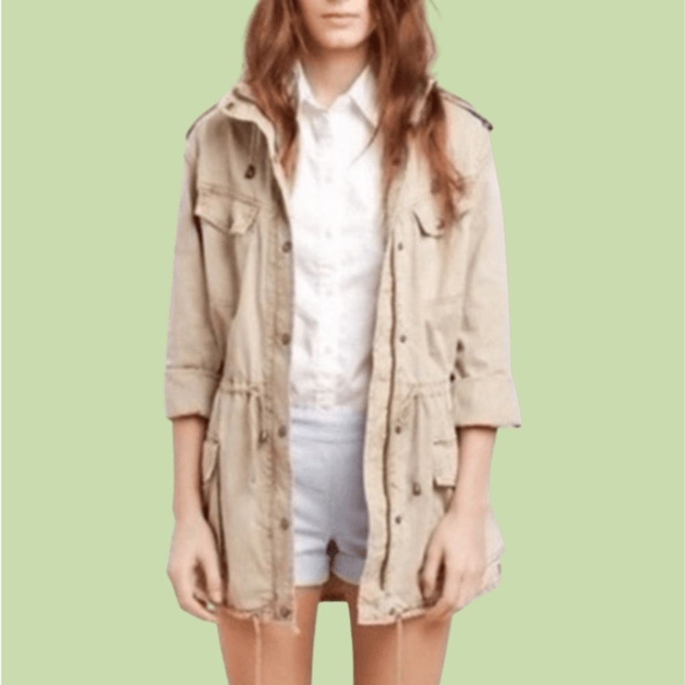 Aritzia Talula Beige Utility Anorak Jacket